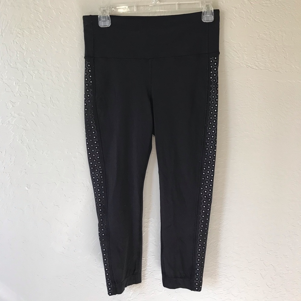 Lululemon Colour Me Quick Crop Black White Leggings